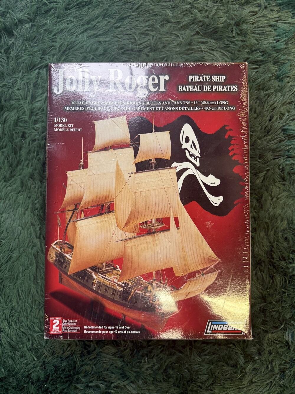 2013 Lindberg Jolly Roger Pirate Ship 1/130 Scale Model Kit Round 2 New Sealed